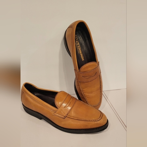 Allen Edmonds Randolph Leather Penny Loafers Shoes Size 10.5 D Chilli Museum.
